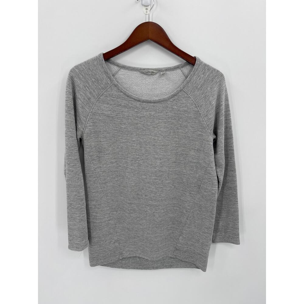 Athleta Super Soft Women Oversized  XS Grey Lightweight Pullover Sweatshirt